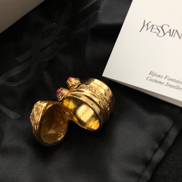 Yves Saint Laurent YSL Arty Oval chunky Ring with enamel - Picture 3 of 9